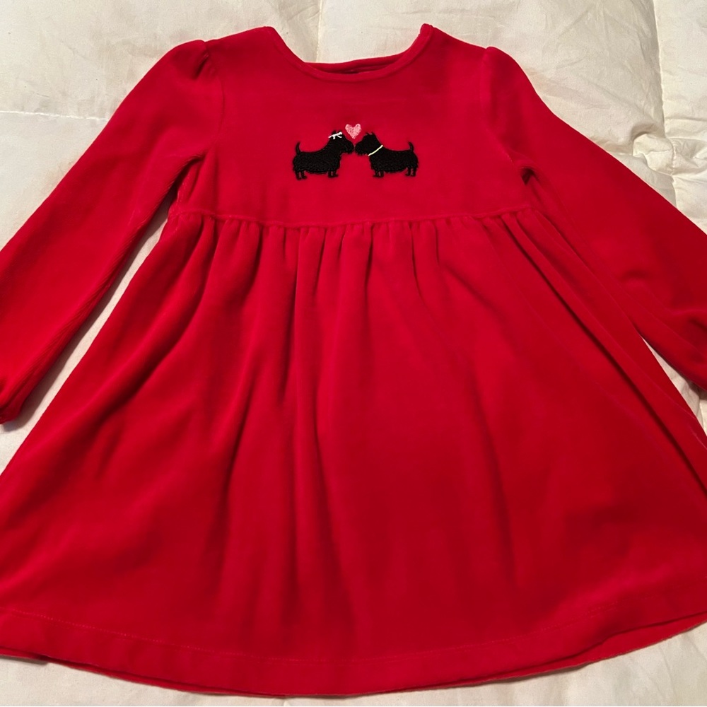 Red velvet dress
